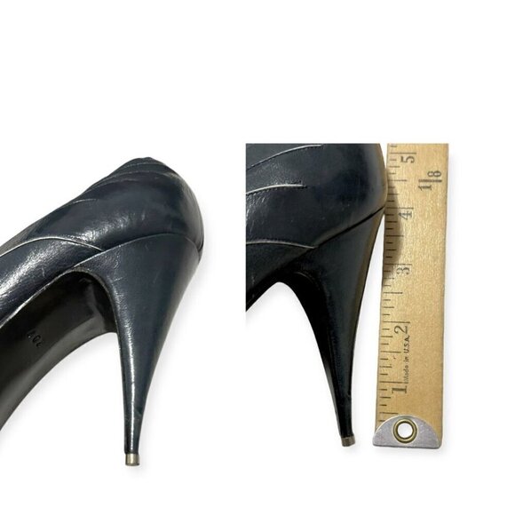 Vintage Maud Frizon Dark Gray Pumps with Bow, Size 40.5 EU - Picture 12 of 15